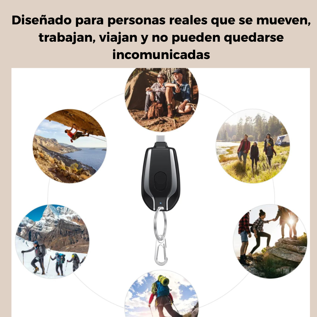 SOS CHARGE™ Llavero mini cargador