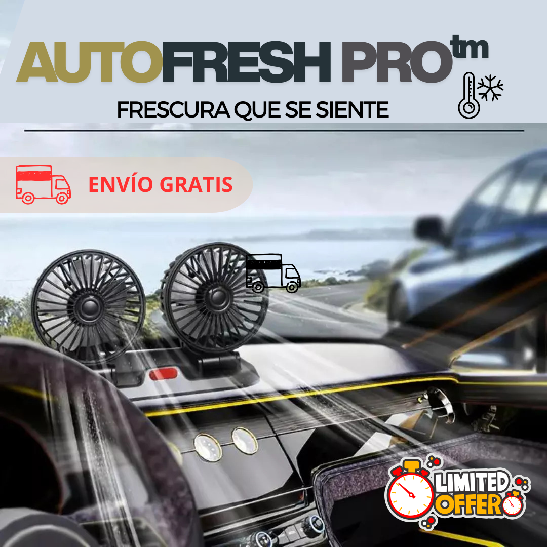 AUTOFRESH PRO- Ventilador Automovil Usb Doble Cabezal