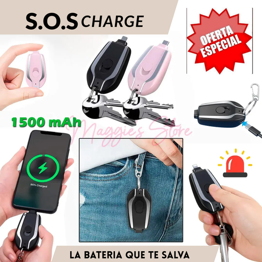 SOS CHARGE™   Llavero mini cargador