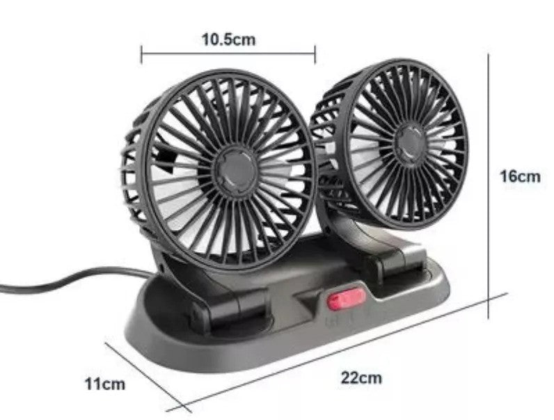 AUTOFRESH PRO- Ventilador Automovil Usb Doble Cabezal